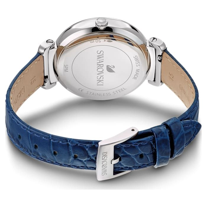 Passage Moon Phase watch, Leather strap, Blue